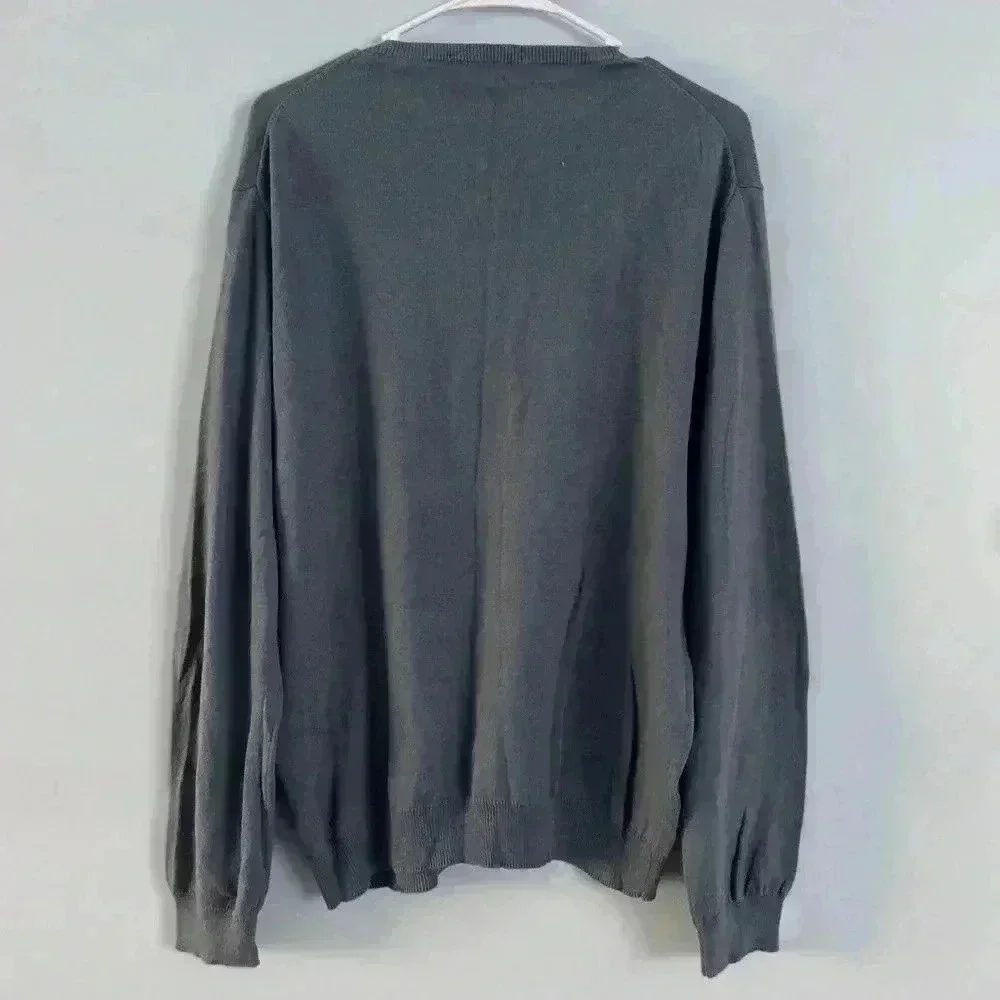 J. Crew Cotton-Cashmere Crewneck Sweater Lightweight Preppy‎ Blue Size Large L